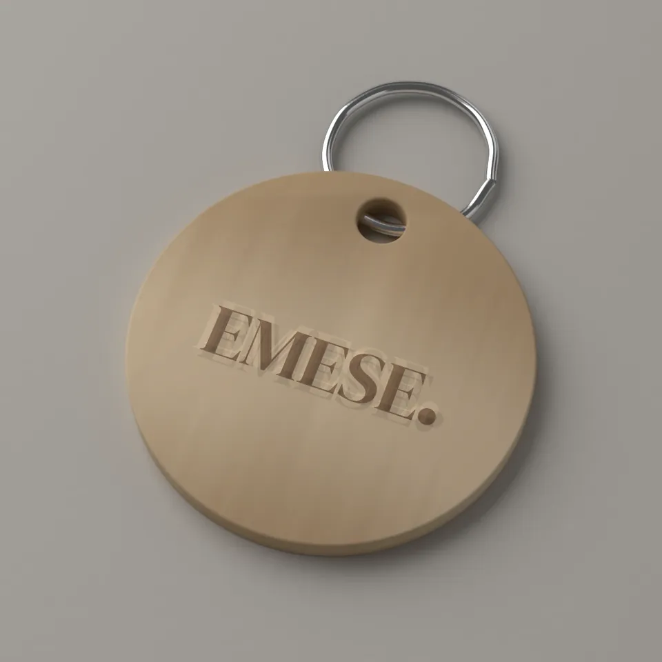 ميدالية خشب عليه لوجو EMESE